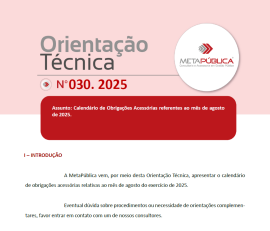 Imagem da notícia ORIENTAÇÃO TÉCNICA Nº 030.2025